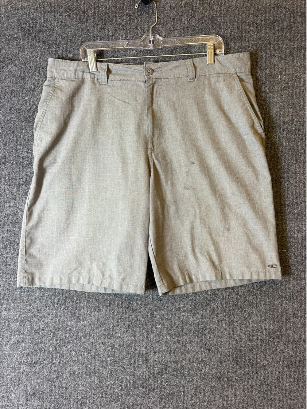 ONeill Mens Shorts Size 38 Gray Pinstripe Hybrid Walk Shorts Surf Beach Casual